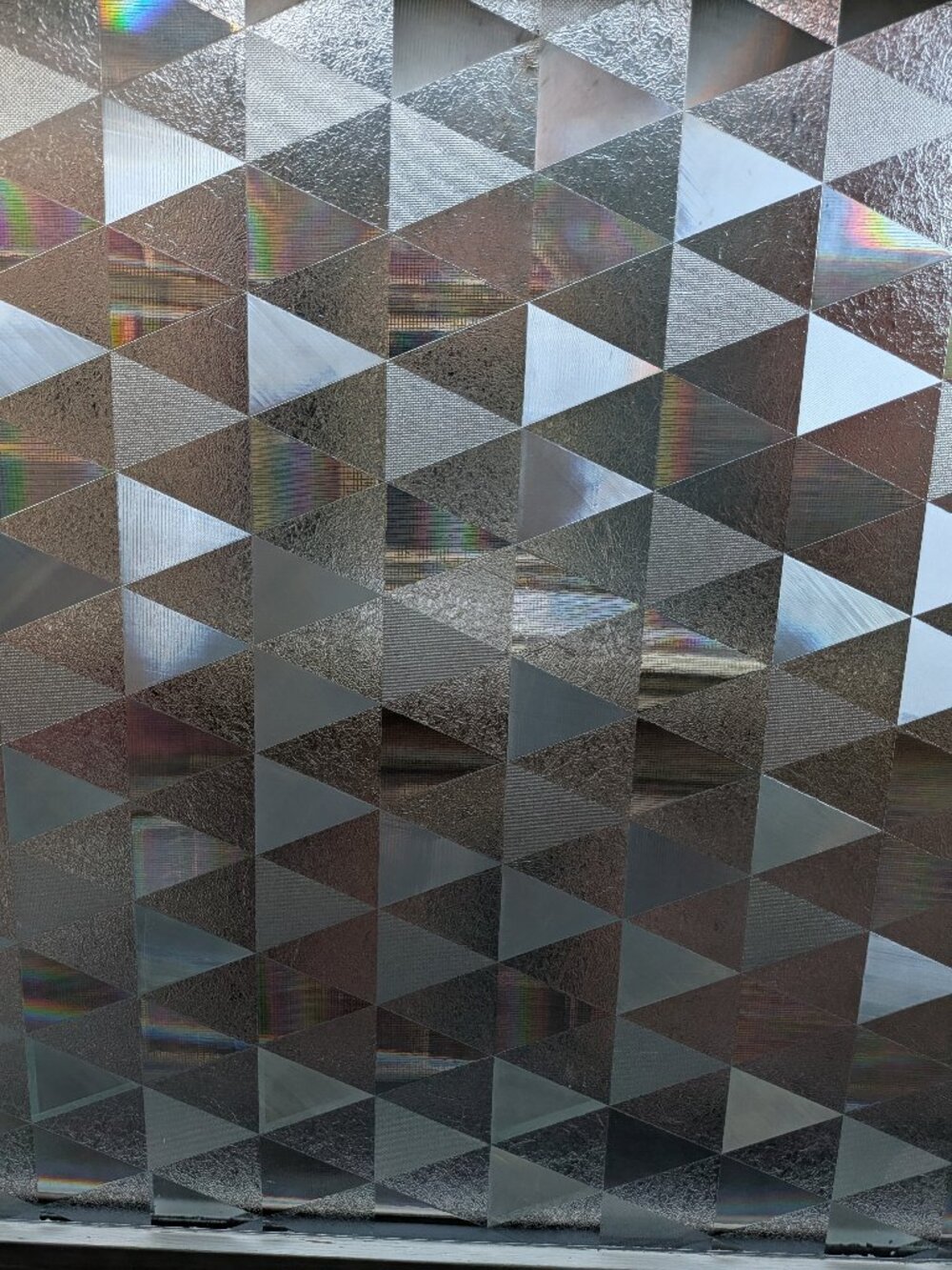 Rabbitgoo window film - four triangles pattern, <35.4"x78.8"